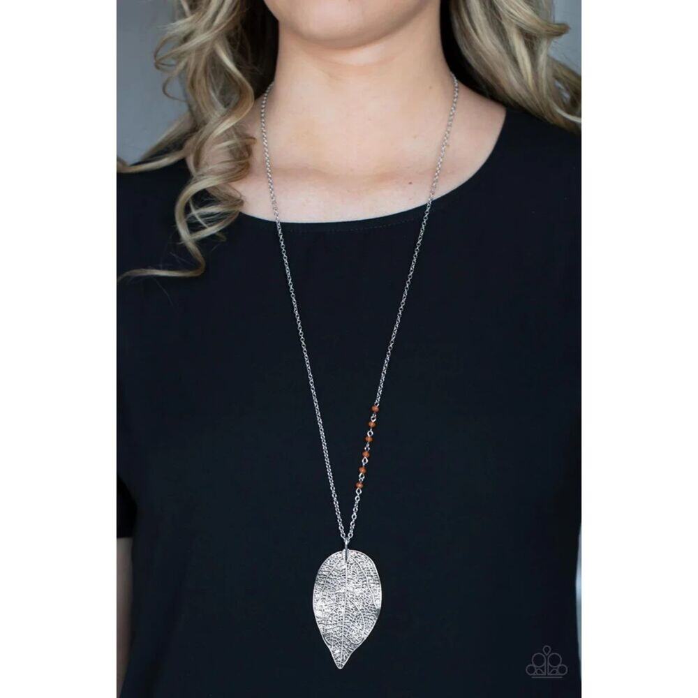 Frond Fantasy Orange Necklace (361)